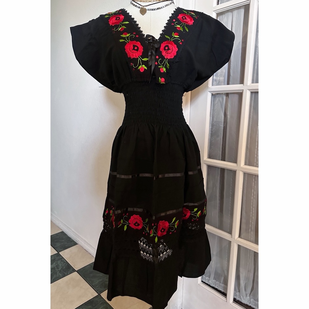 Mexican Boho “Venus” Was Embroidered Dress